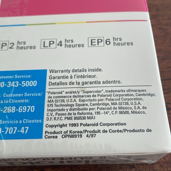 Polaroid super color video cassette vhs sealed - Picture 5 of 7